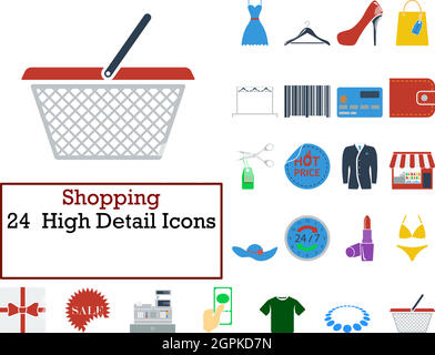 Shopping Icon Set Stock Vector
