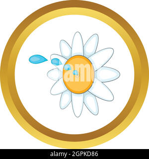 April fools day flower vector icon Stock Vector