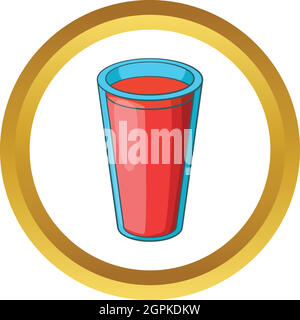 Glass of red wine vector icon Stock Vector