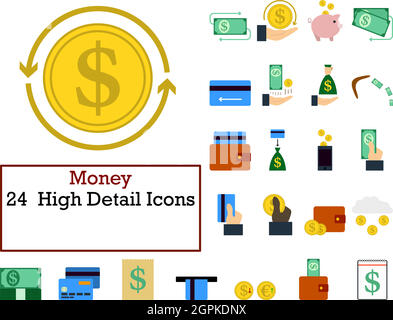 Money Icon Set Stock Vector