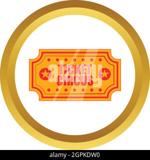 Circus show paper tickets vector icon Stock Vector