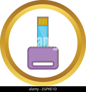 Data security key vector icon Stock Vector