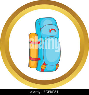 Tourist backpack vector icon Stock Vector