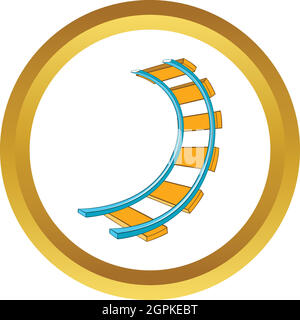 Roller coaster track vector icon Stock Vector