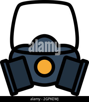 Icon Of Chemistry Gas Mask Stock Vector