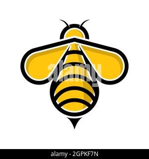 Bee logo template vector icon design Stock Photo