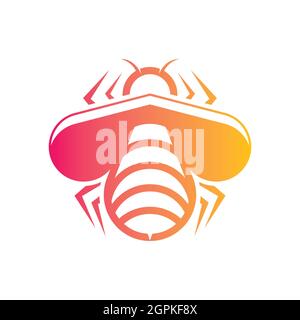 Bee logo template vector icon design Stock Photo