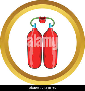 Cylinders for diving vector icon Stock Vector