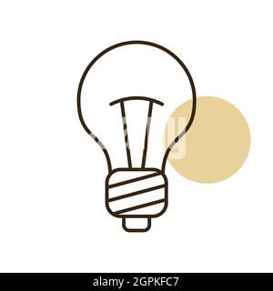 Light Bulb line icon vector. Idea sign, solution Stock Vector