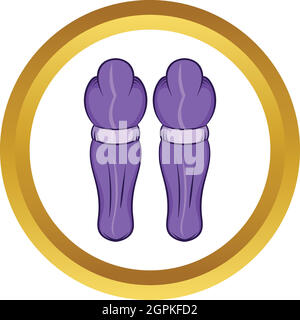 Hockey protection, protecting knees vector icon Stock Vector