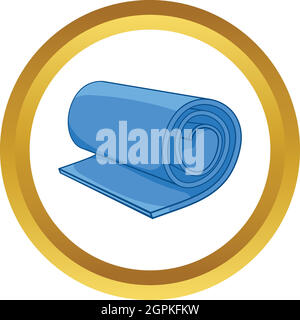 Fitness mat vector icon Stock Vector