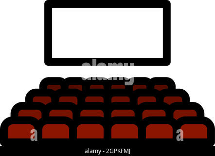 Cinema Auditorium Icon Stock Vector