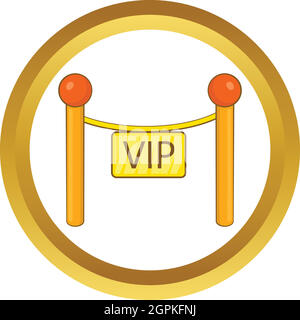 Decorative poles with tape for VIP vector icon Stock Vector