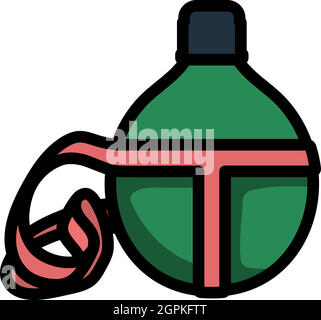 Icon Of Touristic Flask Stock Vector
