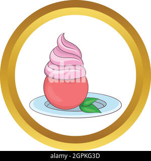 Mint ice cream vector icon Stock Vector