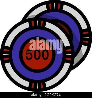 Casino Chips Icon Stock Vector