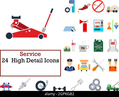 Service Icon Set Stock Vector