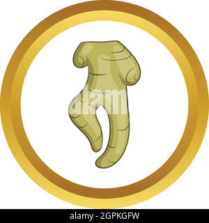Ginseng root vector icon Stock Vector