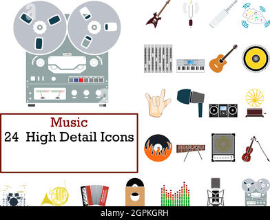 Music Icon Set Stock Vector