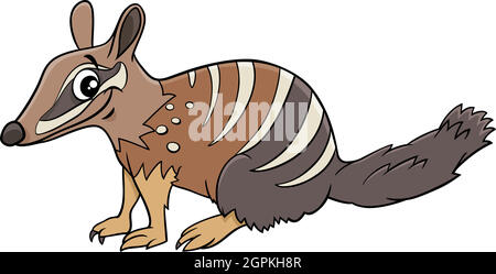 cartoon numbat comic animal character Stock Vector