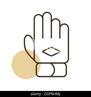 Work glove vector flat icon. Construction, repair Stock Vector