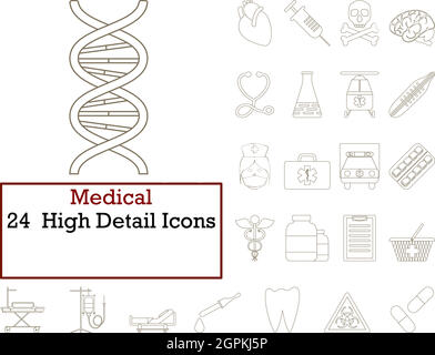 Medical Icon Set Stock Vector