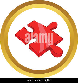 Piece of puzzle vector icon Stock Vector