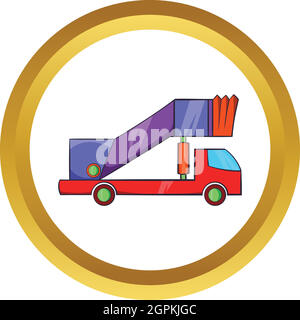 A gangway of the plane at the airport vector icon Stock Vector
