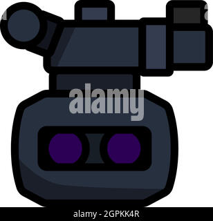3d Movie Camera Icon Stock Vector