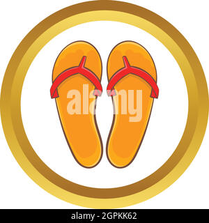 Flips flops vector icon Stock Vector