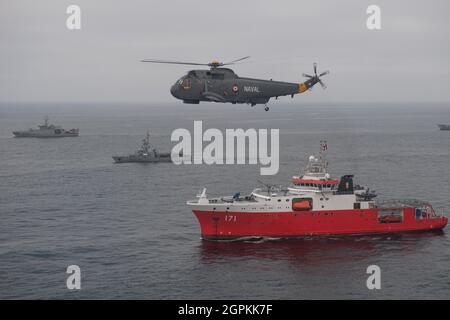 EASTERN PACIFIC OCEAN (Sept. 28, 2021) Peruvian naval ship BAP Palacios