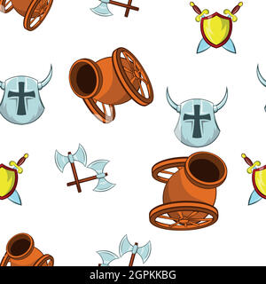 Medieval armor pattern, cartoon style Stock Vector