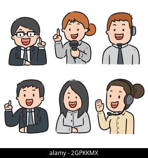 vector set of speaker Stock Vector