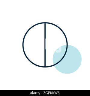 Half moon vector flat icon. Weather sign Stock Vector
