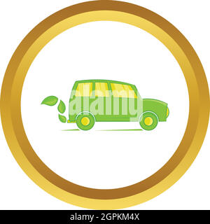 Eco car vector icon Stock Vector