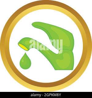 Eco water from faucet vector icon Stock Vector