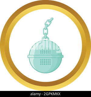 Steel strainer vector icon Stock Vector