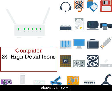 Computer Icon Set Stock Vector