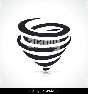 Vector warning tornado symbol design Stock Vector