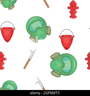 Fire pattern, cartoon style Stock Vector