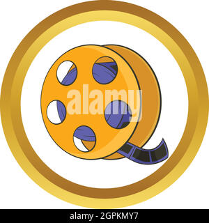 Tape with film vector icon Stock Vector