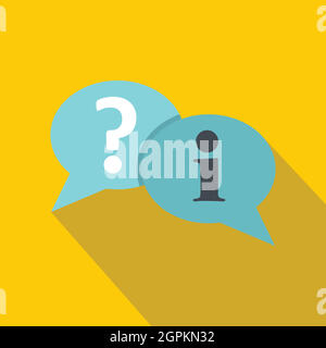 Speech bubbles icon, flat style Stock Vector