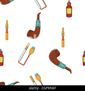 Cigarette pattern, cartoon style Stock Vector
