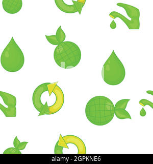 Environment pattern, cartoon style Stock Vector