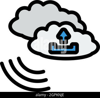 Cloud Upload Icon Stock Vector