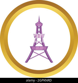 Eiffel Tower vector icon Stock Vector