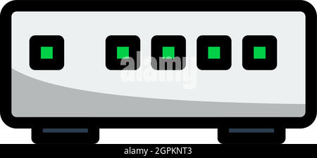 Ethernet Switch Icon Stock Vector