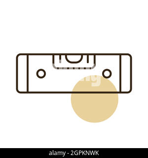 Bubble level vector flat icon. Construction, repair Stock Vector