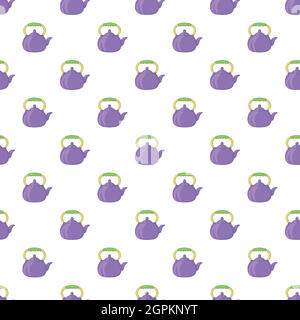 Kettle pattern, cartoon style Stock Vector