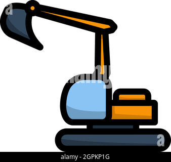 Icon Of Construction Bulldozer Stock Vector